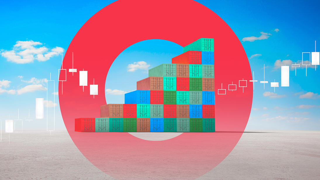 stacks of shipping containers in different colors